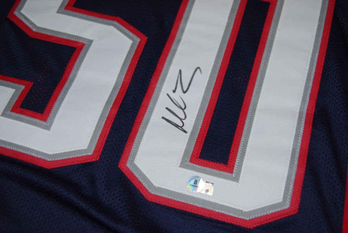 MIKE VRABEL signed (NEW ENGLAND PATRIOTS) football jersey BECKETT BAS BW61043