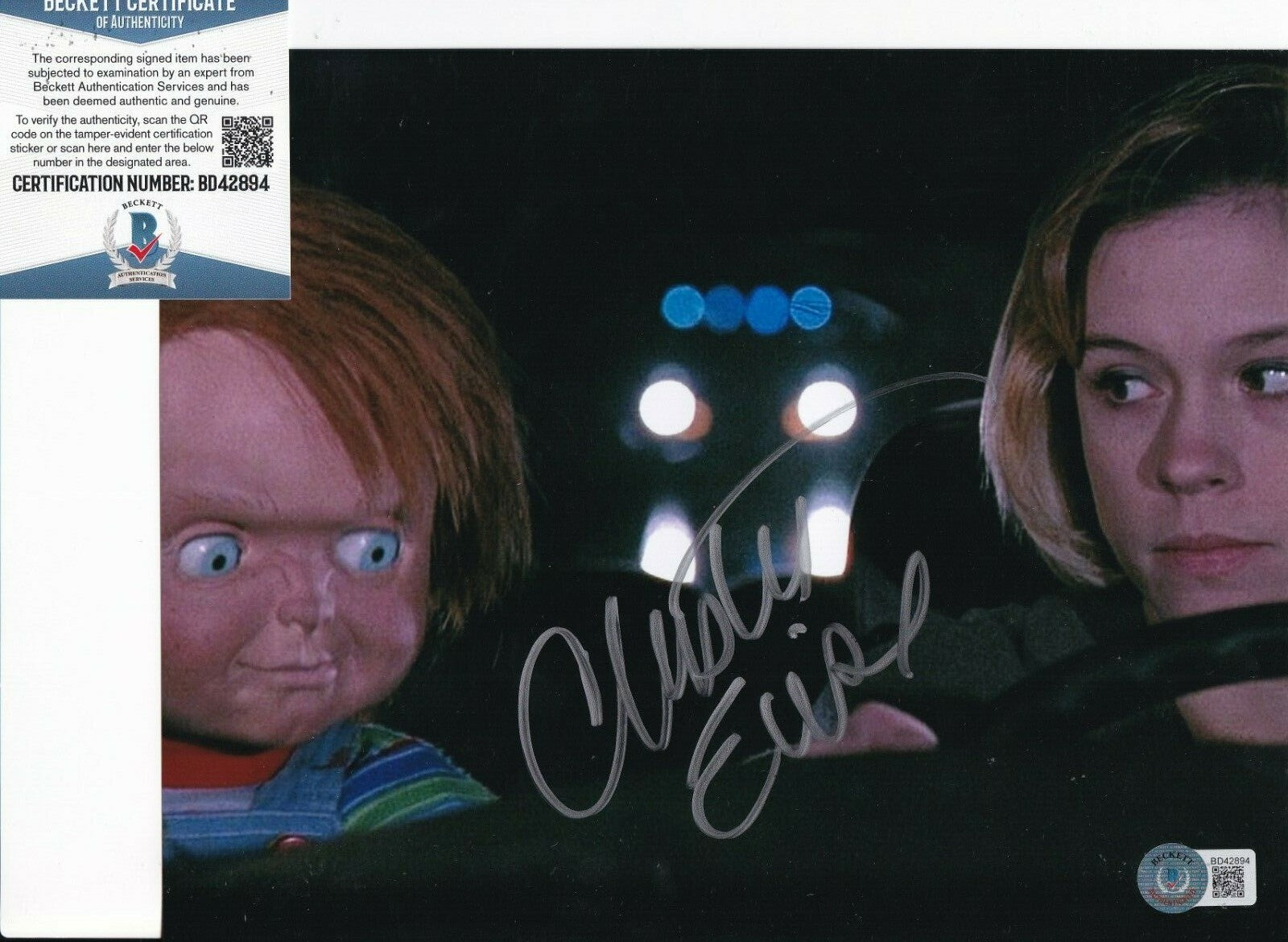 CHRISTINE ELISE signed (CHILD'S PLAY) Chucky 8X10 photo BECKETT BAS BD42894