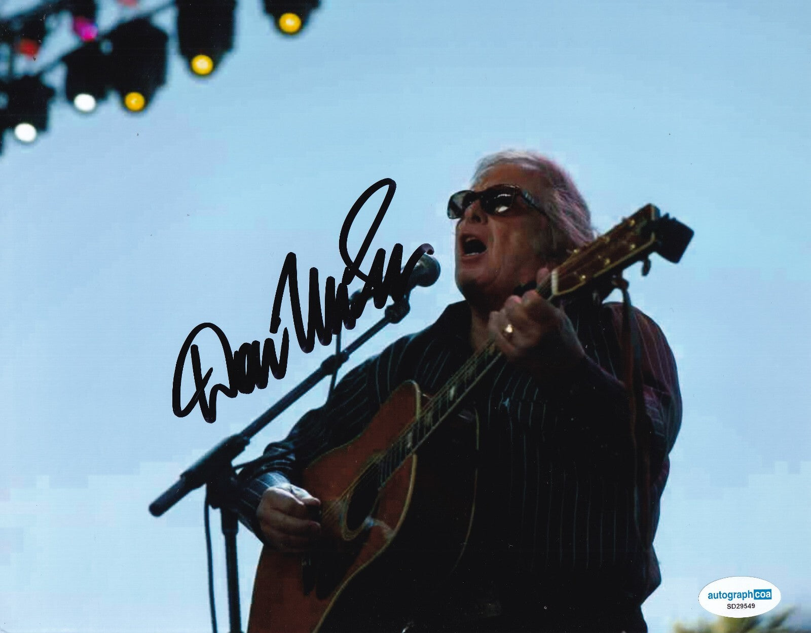 DON MCLEAN signed (AMERICAN PIE) autograph Music Singer 8X10 photo ACOA SD29549