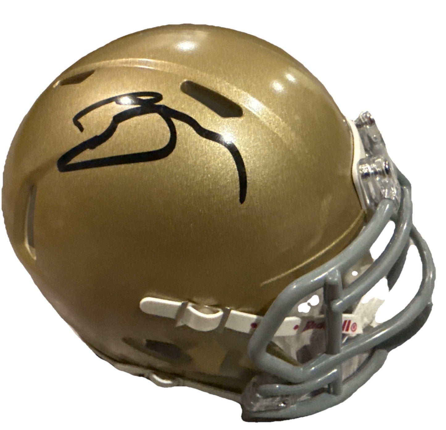 BRADY QUINN signed (NOTRE DAME FIGHTING IRISH) mini helmet BECKETT BU41411