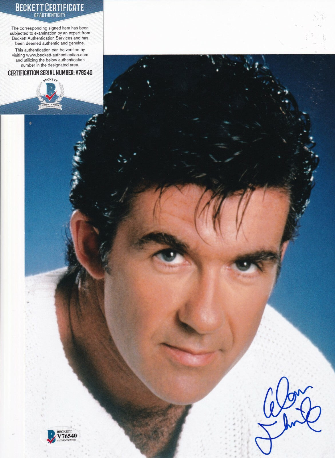 ALAN THICKE signed (GROWING PAINS) Dr Jason Seaver 8X10 photo BECKETT BAS V76540