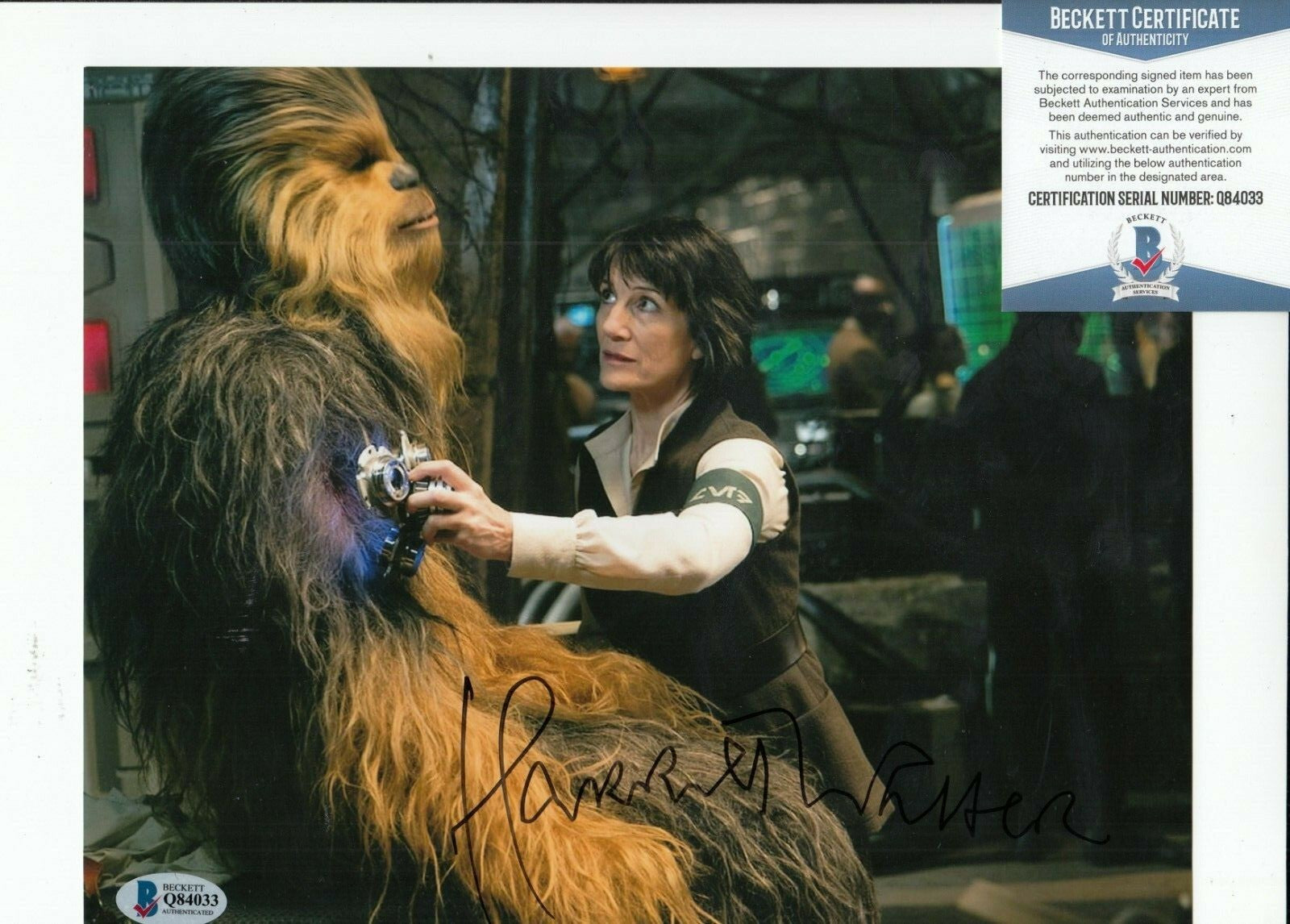 HARRIET WALTER signed (STAR WARS THE FORCE AWAKENS) 8X10 photo BAS BECKETT #6