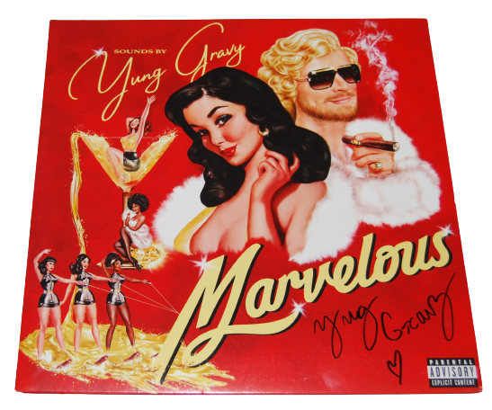 YUNG GRAVY signed (MARVELOUS HOT TUB) Vinyl Album Record LP BECKETT BK77986