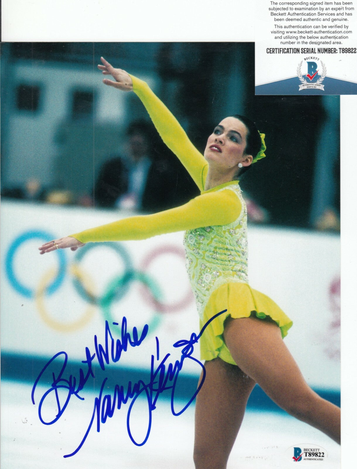 NANCY KERRIGAN signed (FIGURE SKATING) HOF 8X10 photo BECKETT BAS T89822