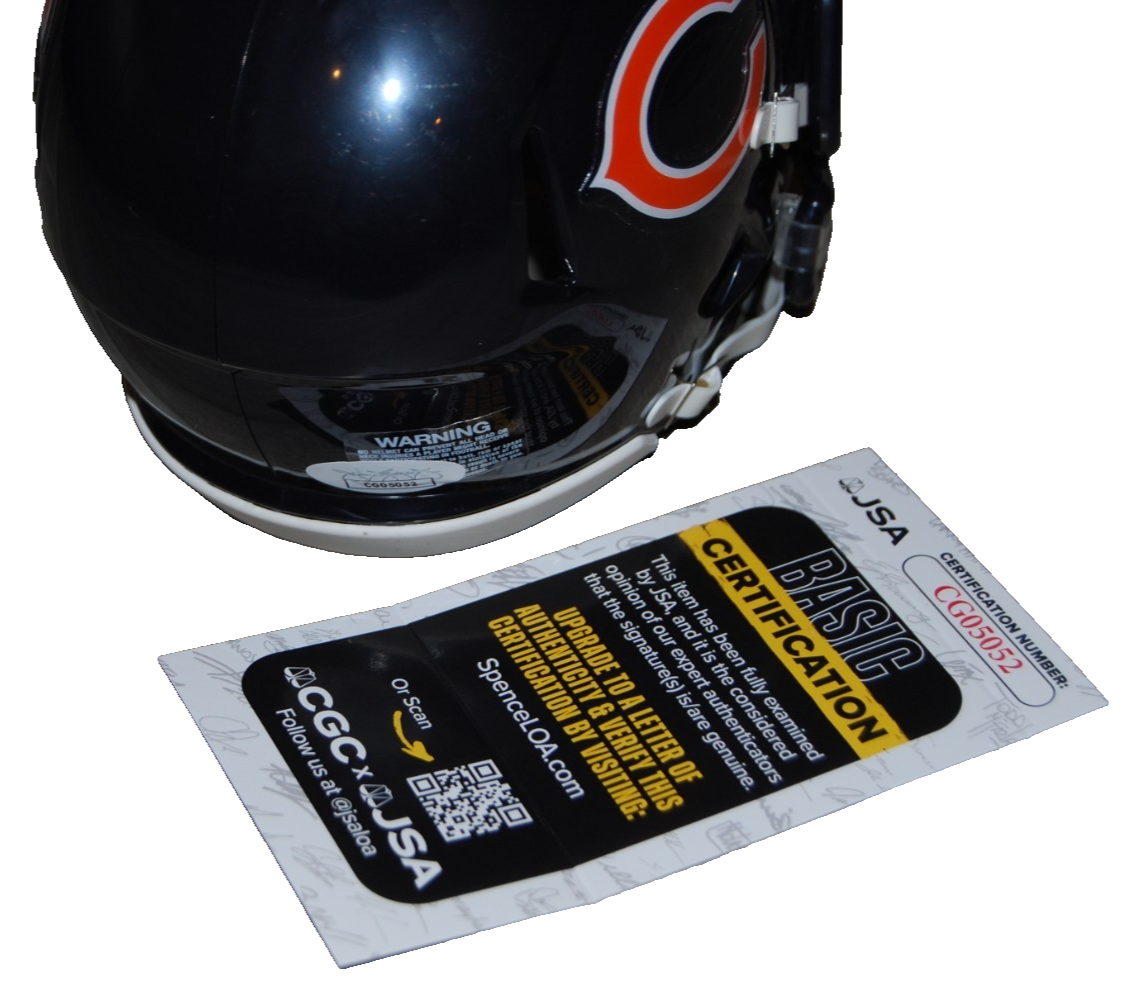 TORY TAYLOR signed (CHICAGO BEARS) autographed mini football helmet JSA CG05052