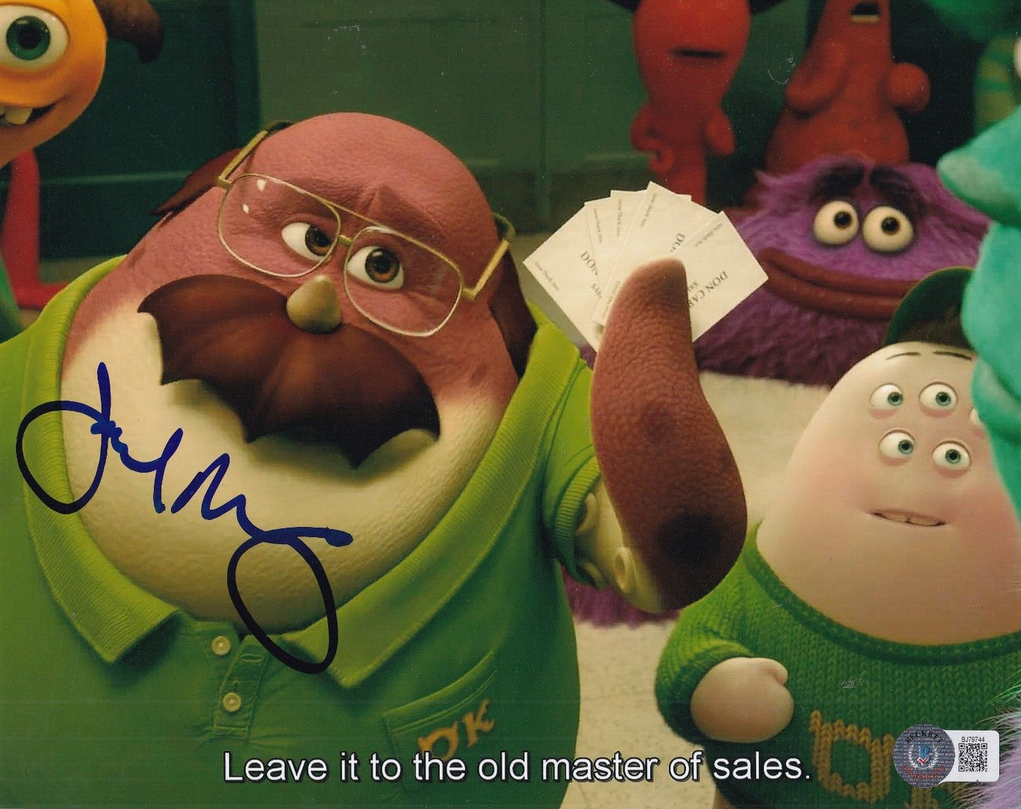 JOEL MURRAY signed (MONSTERS UNIVERSITY) Don Carlton movie 8X10 BECKETT BJ79744