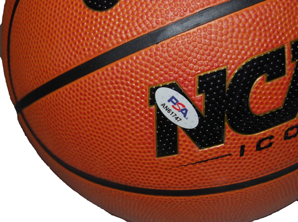 JOHNNY DAWKINS signed (DUKE BLUE DEVILS) WILSON NCAA Rubber basketball PSA/DNA