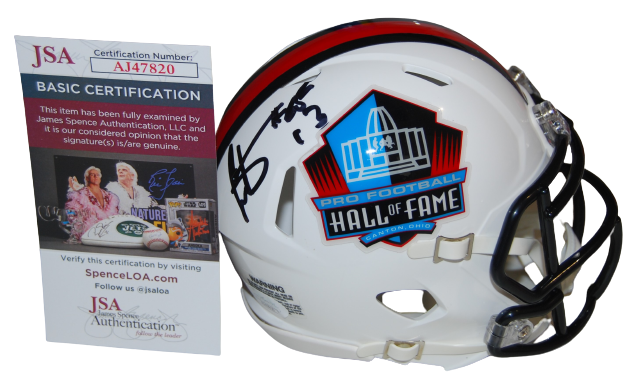 CRIS CARTER signed (MINNESOTA VIKINGS) HOF mini football helmet JSA COA AJ47820