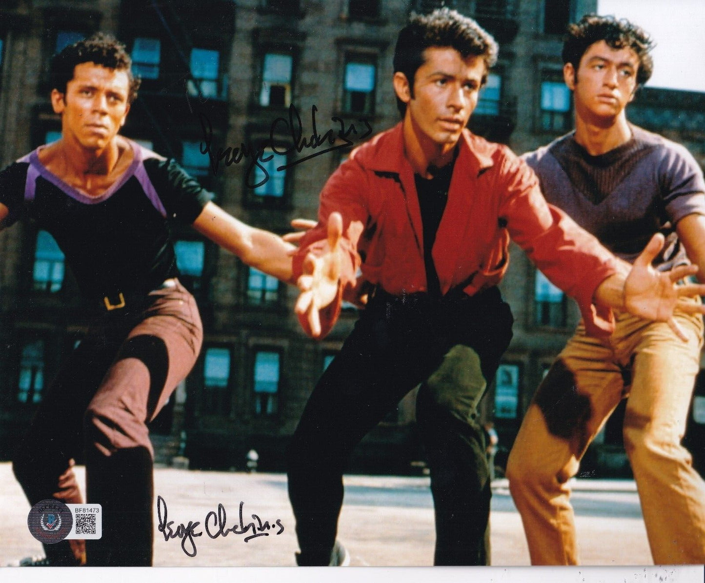 GEORGE CHAKIRIS signed (WEST SIDE STORY) Bernardo 8X10 photo BECKETT BF81473
