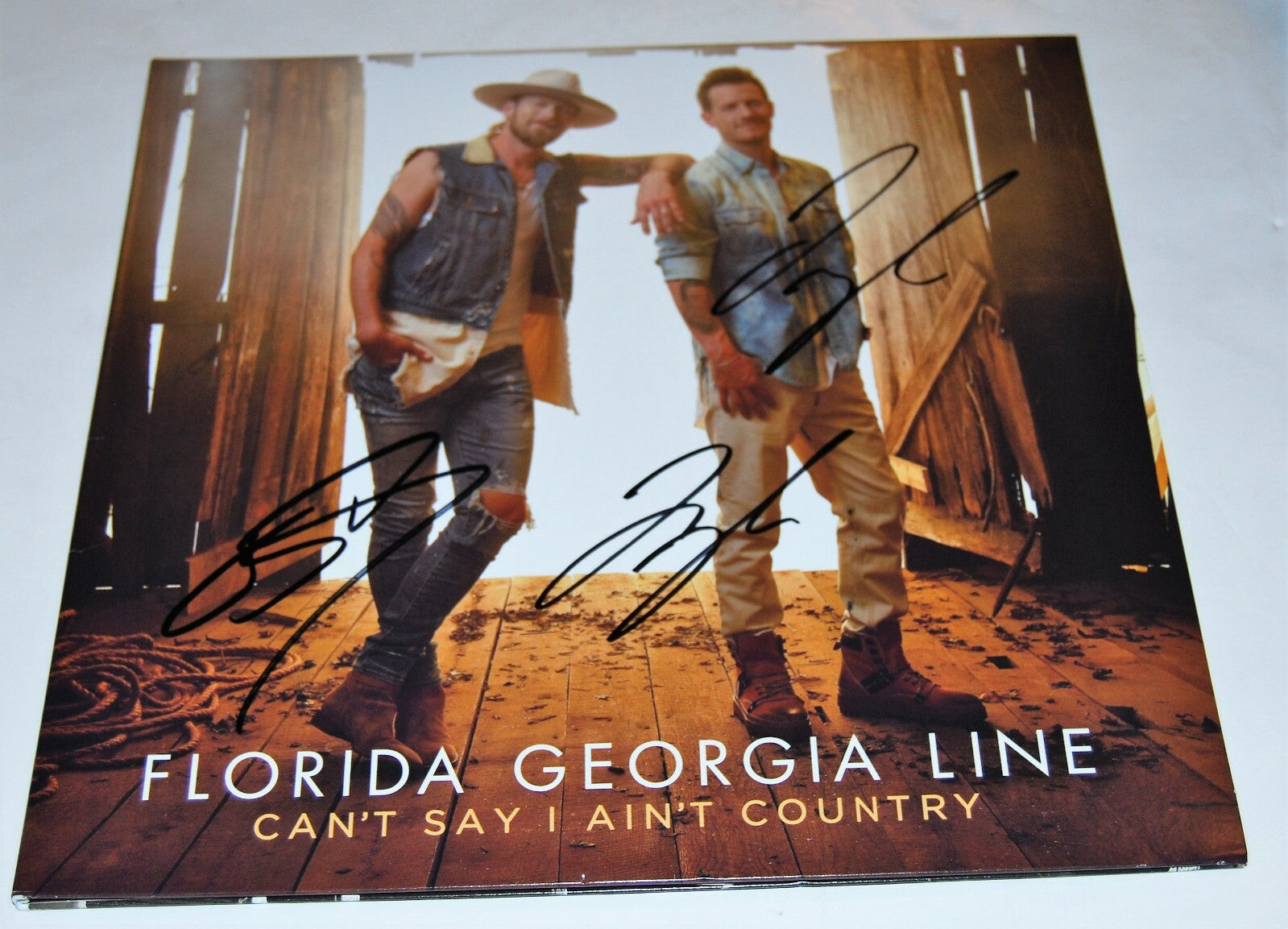 FLORIDA GEORGIA LINE signed (CAN'T SAY I AIN'T COUNTRY) Record album LP W/COA #3
