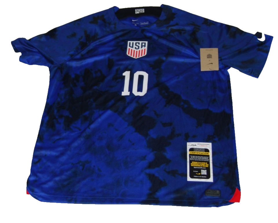 CHRISTIAN PULISIC signed (TEAM USA) World Cup Nike Soccer jersey JSA CR86374