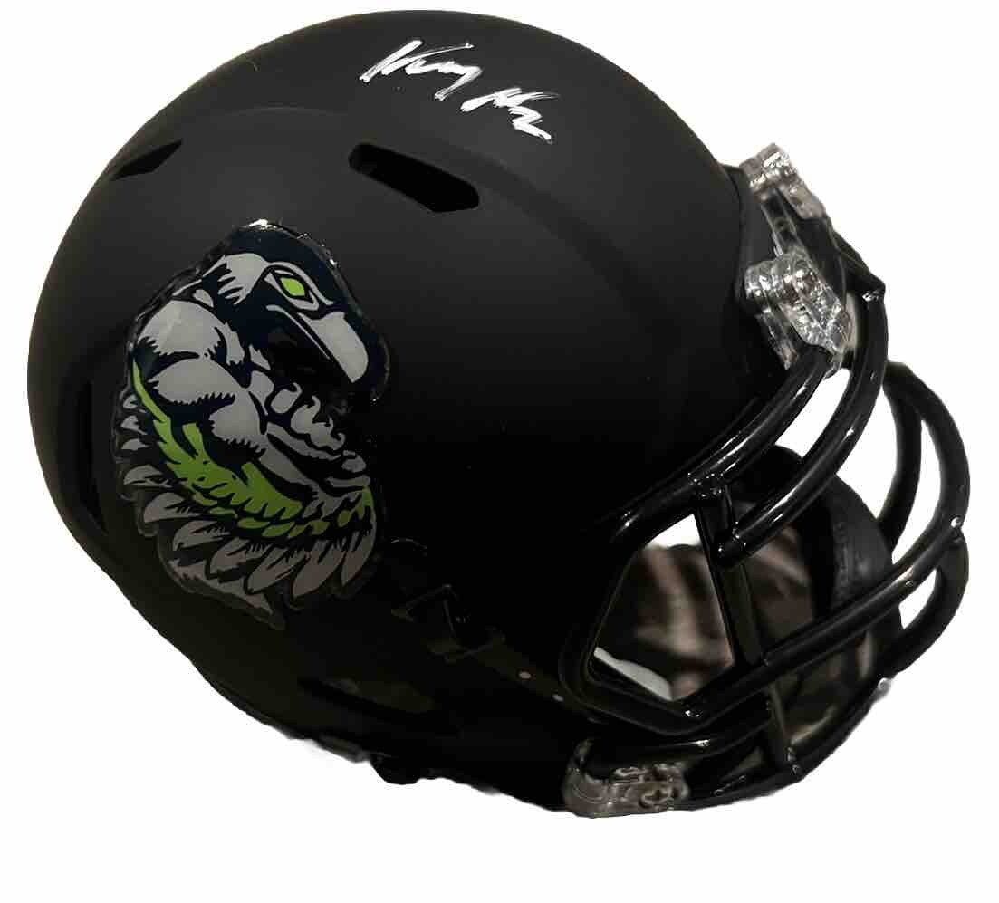 Kenny McIntosh signed (Seattle Seahawks) Custom Mini Helmet Beckett BM02880