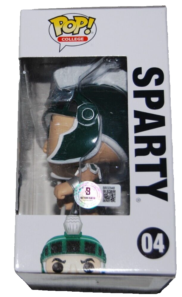 TOM IZZO signed (MICHIGAN STATE SPARTANS) Sparty #04 Funko Pop BECKETT BR32948