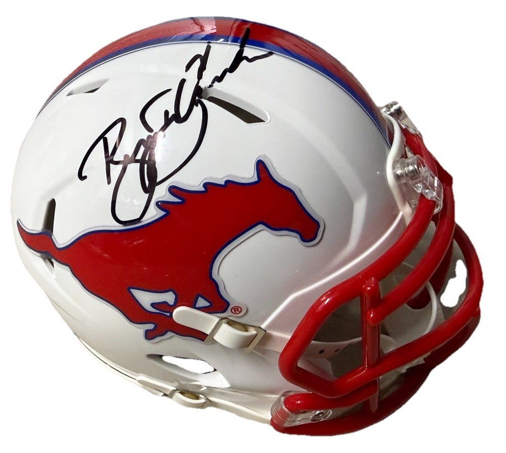 BRYSON DECHAMBEAU signed (Southern Methodist) SMU mini helmet BECKETT BT56194