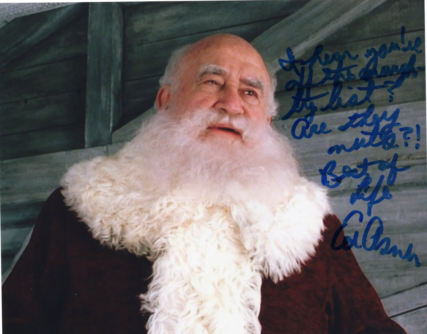 Ed Asner signed 8x10 Photo w/COA Elf Movie Santa Clause #6