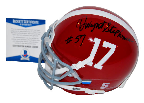 DWIGHT STEPHENSON signed (ALABAMA CRIMSON TIDE mini football helmet BECKETT BAS 