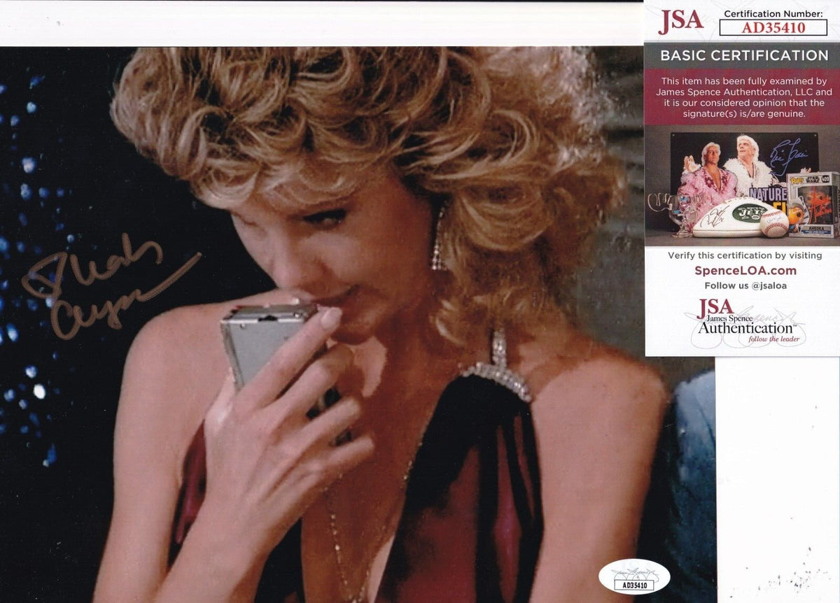 LEAH AYRES signed (BLOODSPORT) Janice movie autographed 8X10 photo JSA AD35403