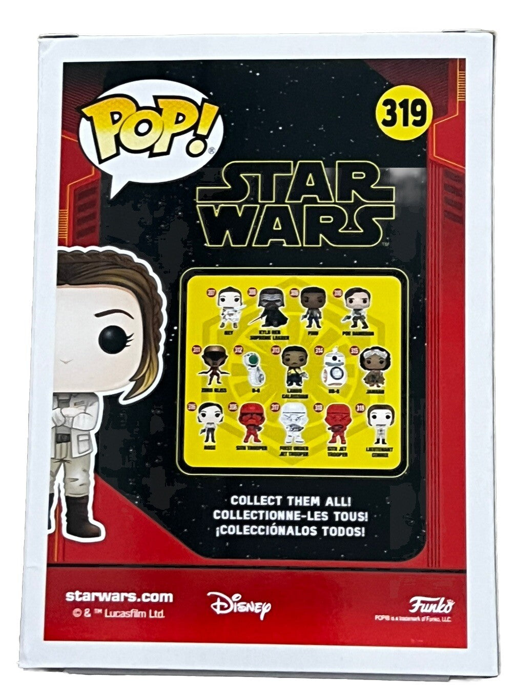 BILLIE LOURD signed (STAR WARS) Lieutenant Connix Funko Pop #319 PSA/DNA AO73828