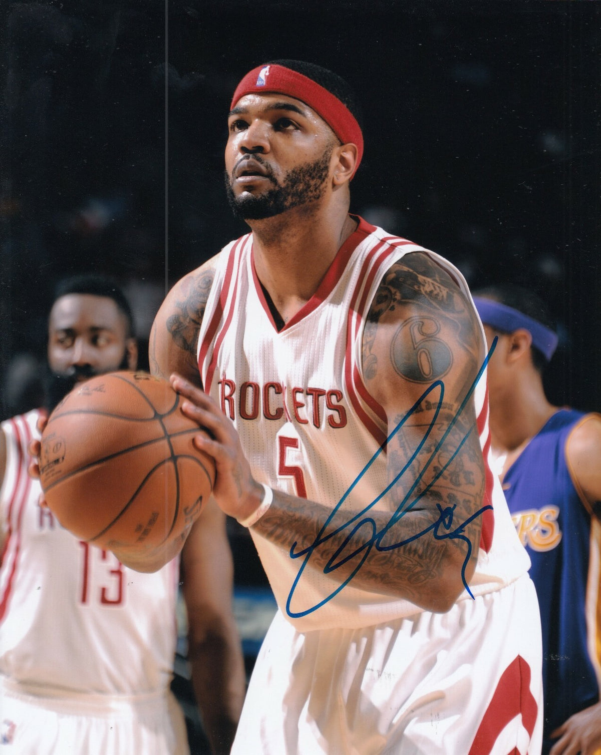 JOSH SMITH signed (HOUSTON ROCKETS) autographed Basketball 8X10 photo W/COA #2