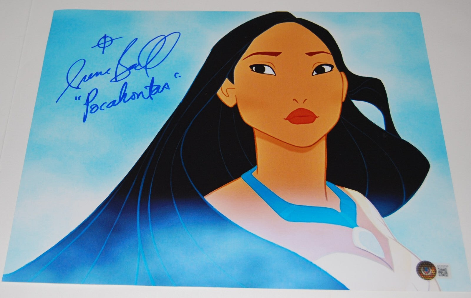 IRENE BEDARD signed (POCAHONTAS) Disney Movie11X14 photo BECKETT BAS BF23836