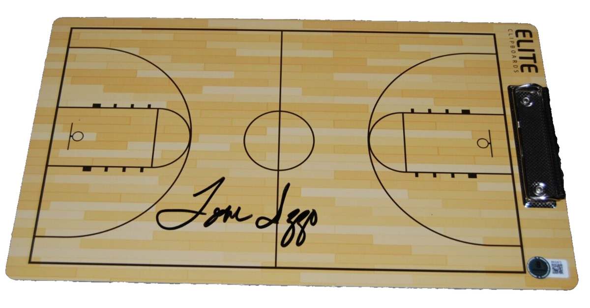 TOM IZZO signed (MICHIGAN STATE SPARTANS) Coaches clipboard BECKETT BAS BR32972