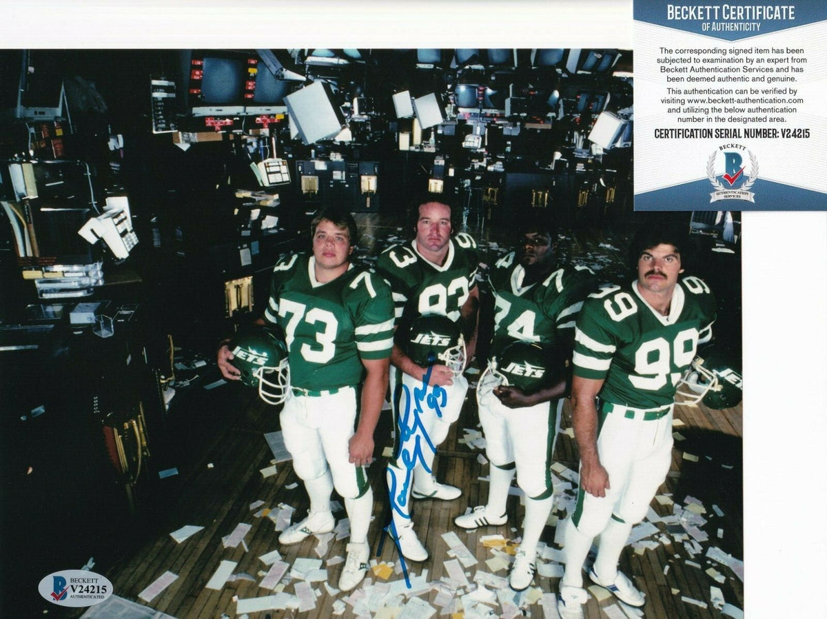 MARTY LYONS signed (NEW YORK JETS) autographed 8X10 photo BECKETT BAS V24215
