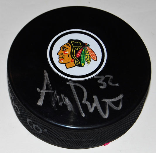 ADAM BOQVIST signed (CHICAGO BLACKHAWKS) Souvenir hockey Puck W/COA *NHL DRAFT*