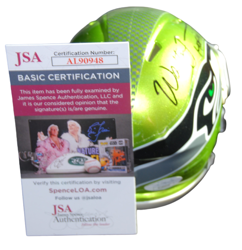 WALTER JONES signed (SEATTLE SEAHAWKS) Flash mini football helmet JSA AL90948