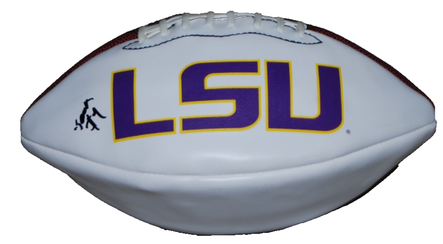 MANSOOR DELANE signed (LSU TIGERS) logo signature football BECKETT BW07987