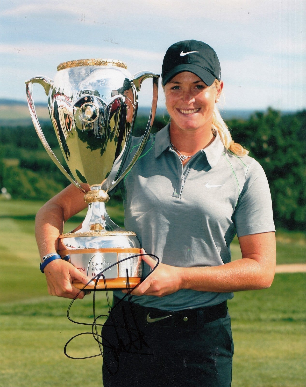 SUZANN PETTERSEN signed LPGA *WOMENS* GOLF 8X10 photo W/COA NORWAY EVIAN #2