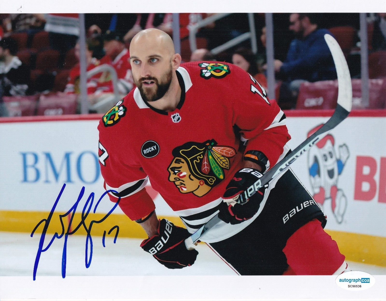 NICK FOLIGNO signed (CHICAGO BLACKHAWKS) Hockey 8X10 photo ACOA SC98536