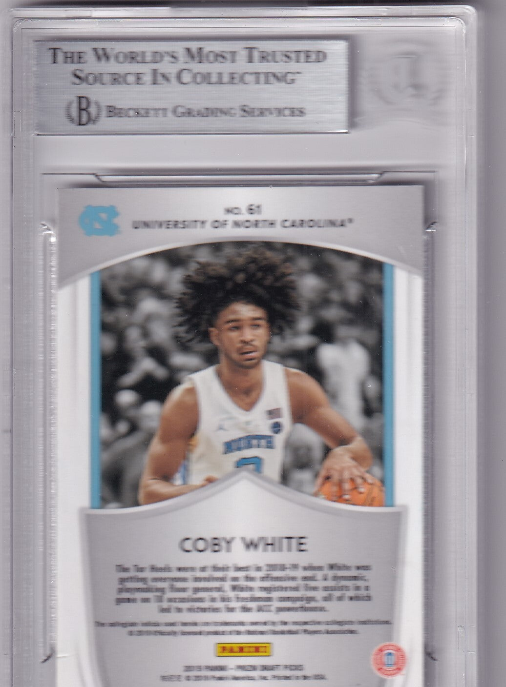 COBY WHITE signed (2019-20 PANINI PRIZM) #61 BULLS basketball card BECKETT BAS
