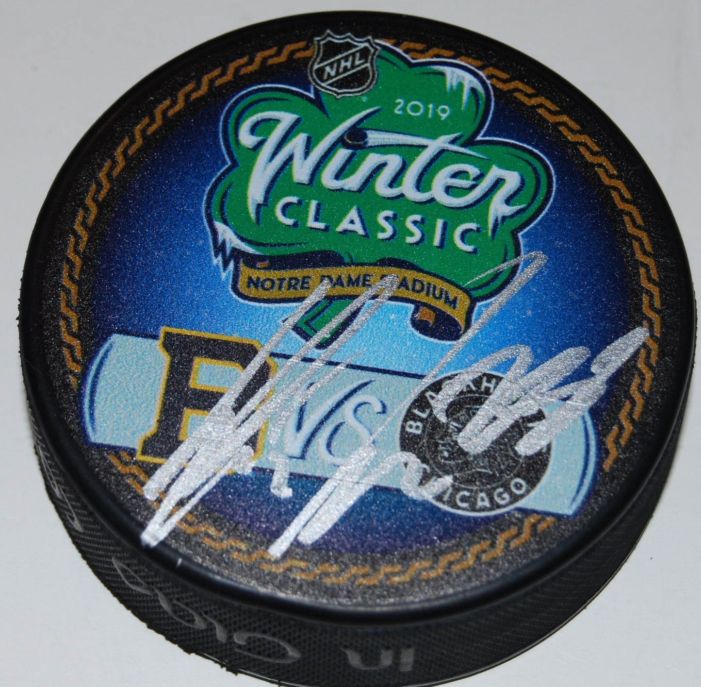 HENRI JOKIHARJU signed (CHICAGO BLACKHAWKS) 2019 WINTER CLASSIC Puck W/COA