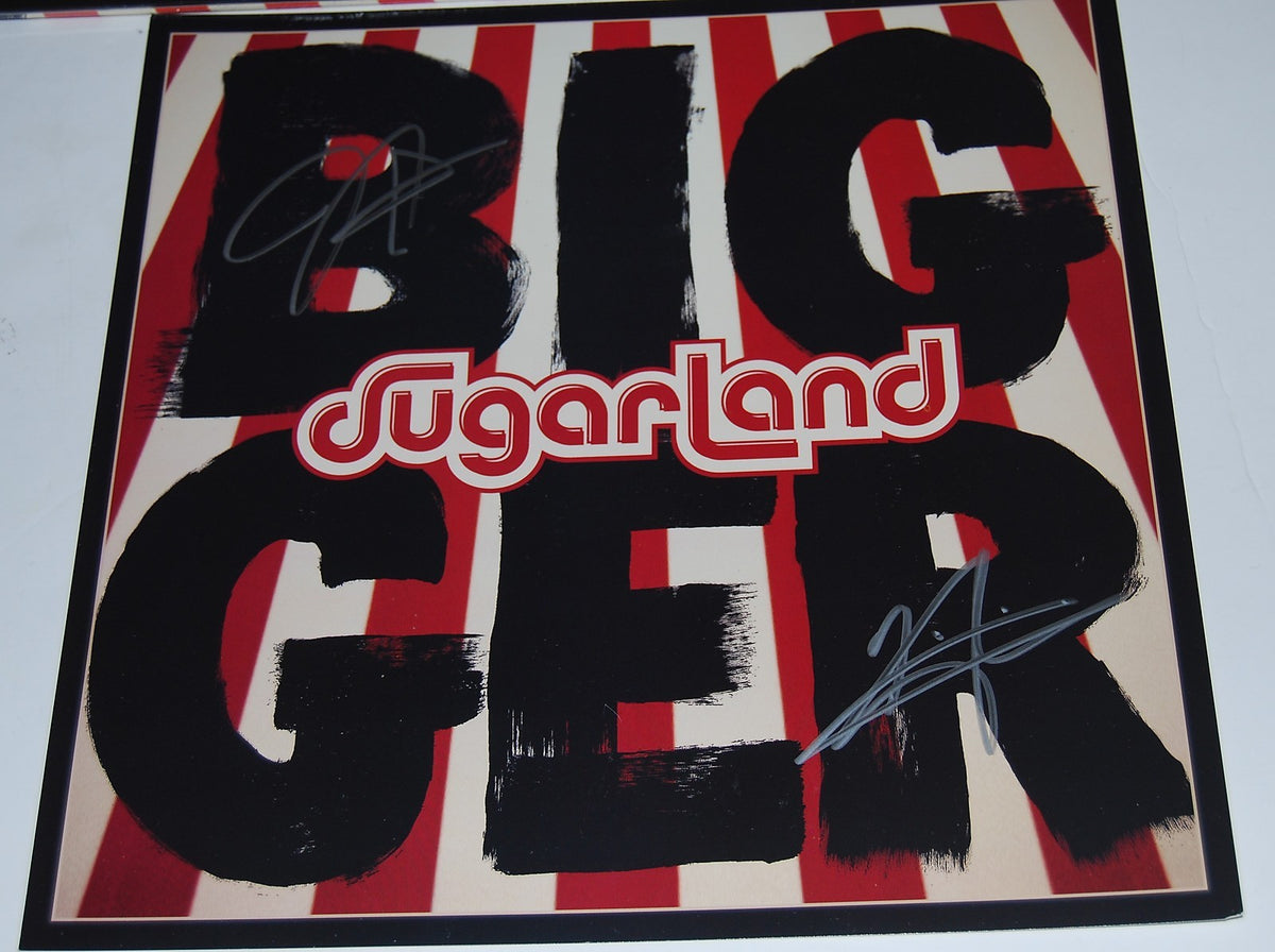SUGARLAND group signed *BIGGER* LP VYNYL Insert 12X12 Promo w/Album W/COA