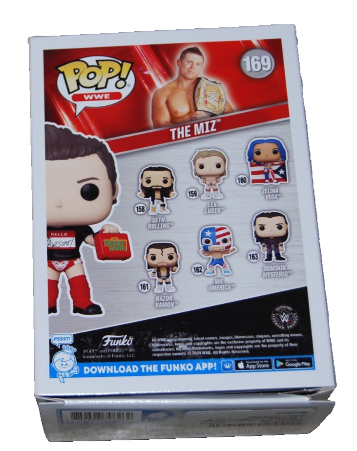 MICHAEL MIZANIN signed THE MIZ Money in the Bank Funko pop #169 BECKETT BU41126
