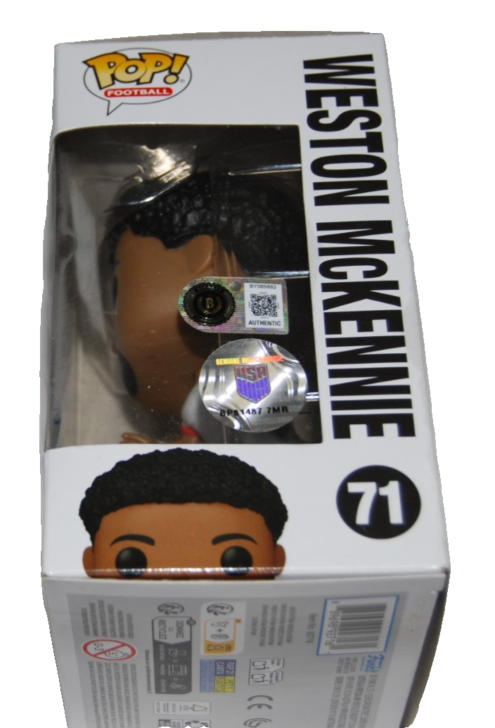 WESTON MCKENNIE signed (TEAM USA) Soccer Funko Pop #71 BECKETT BY085882