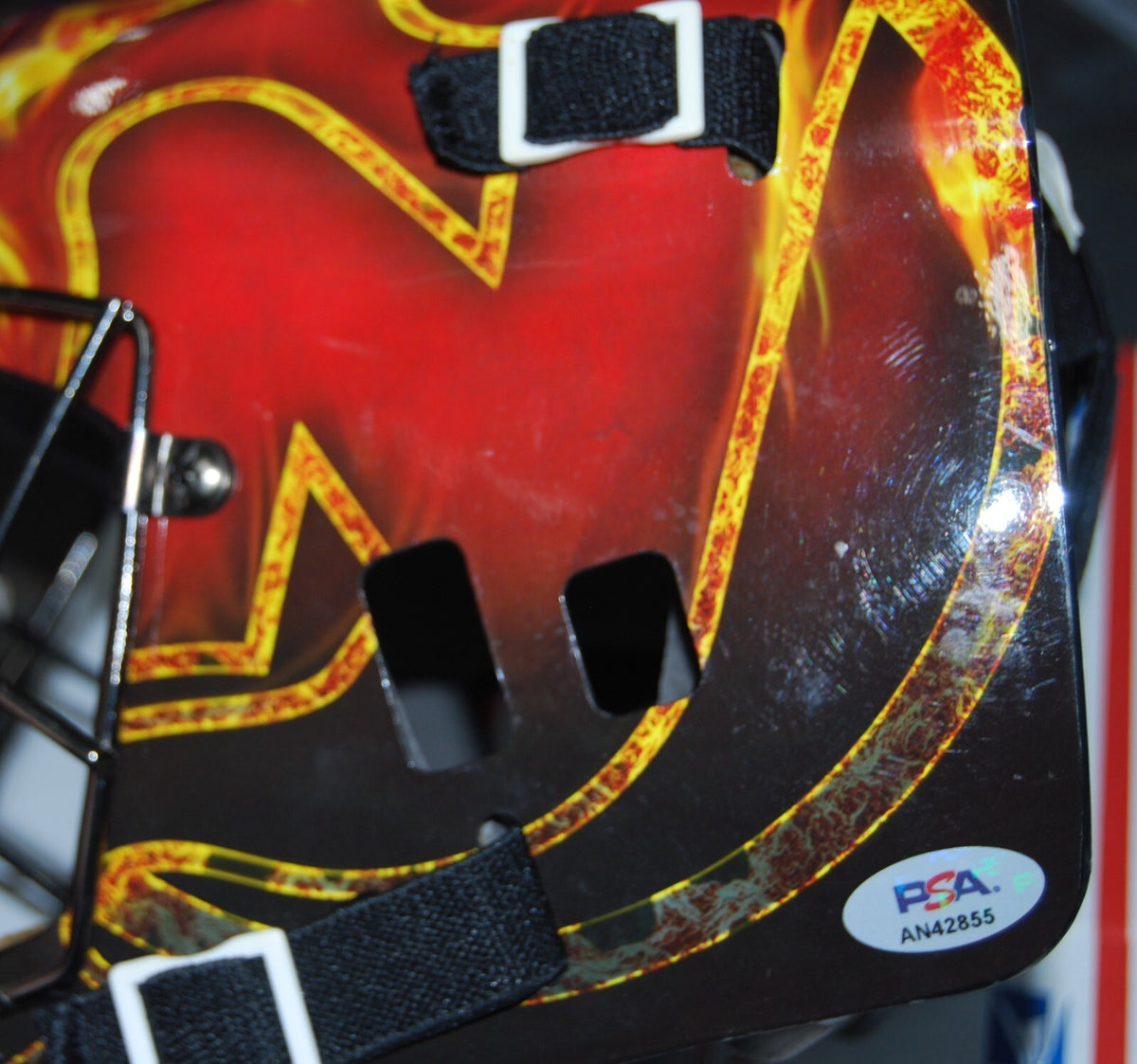 CHICO RESCH signed (NEW JERSEY DEVILS) F/S Hockey Goalie mask PSA/DNA AN42855