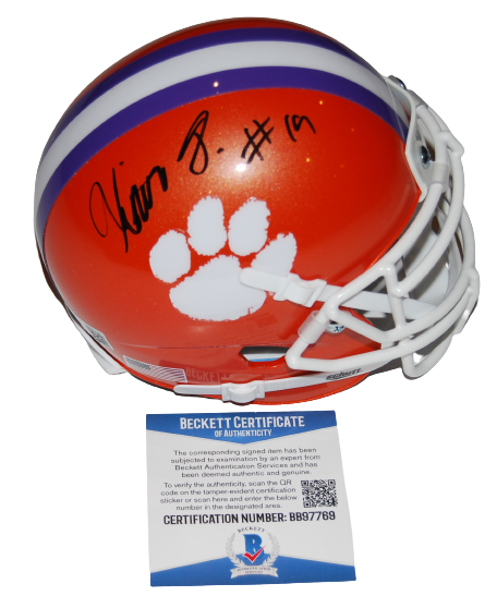 XAVIER THOMAS signed (CLEMSON TIGERS) mini football helmet BECKETT BAS BB97769