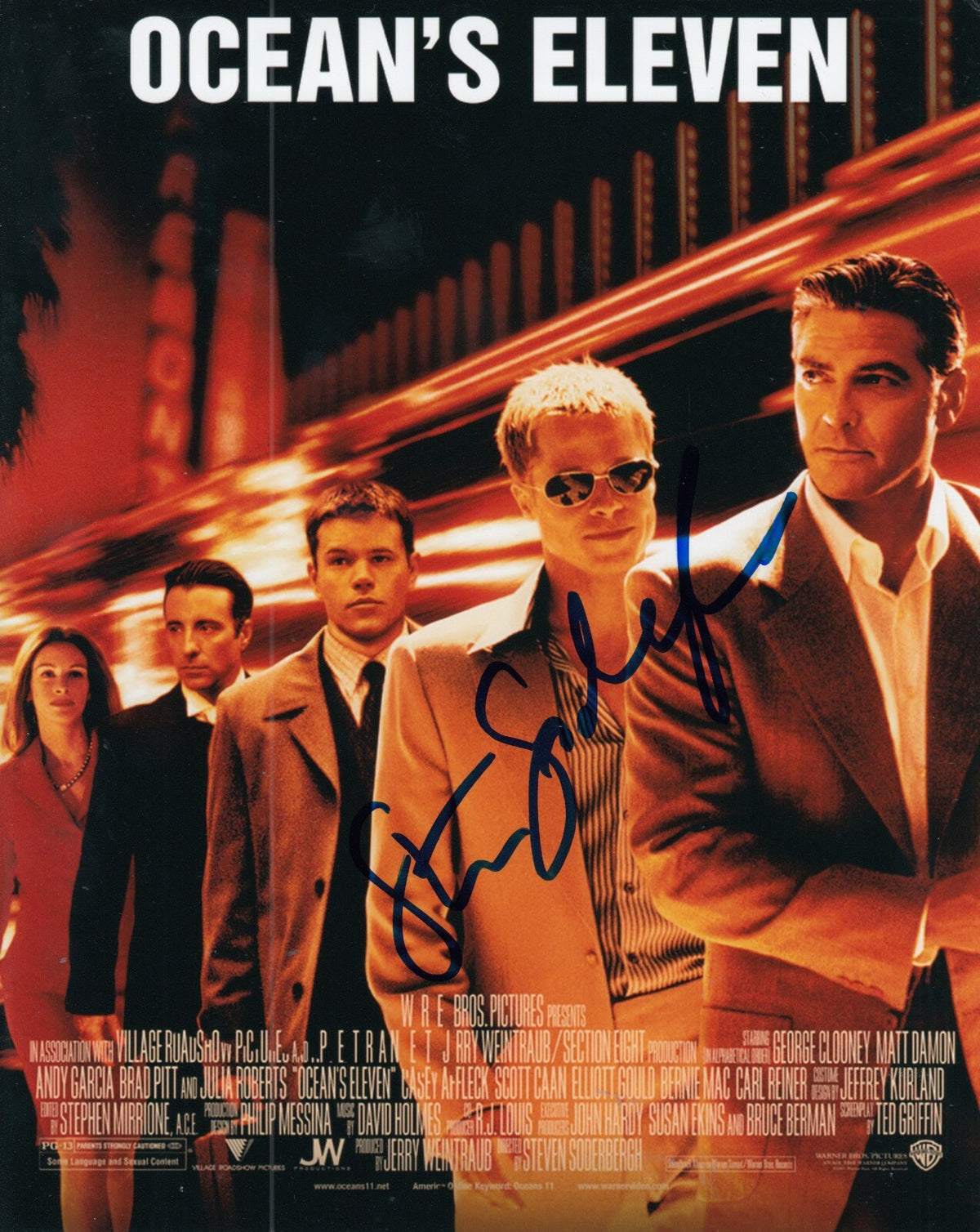 STEVEN SODERBERGH signed (OCEAN'S ELEVEN) MOVIE *Director* 8X10 photo W/COA #3