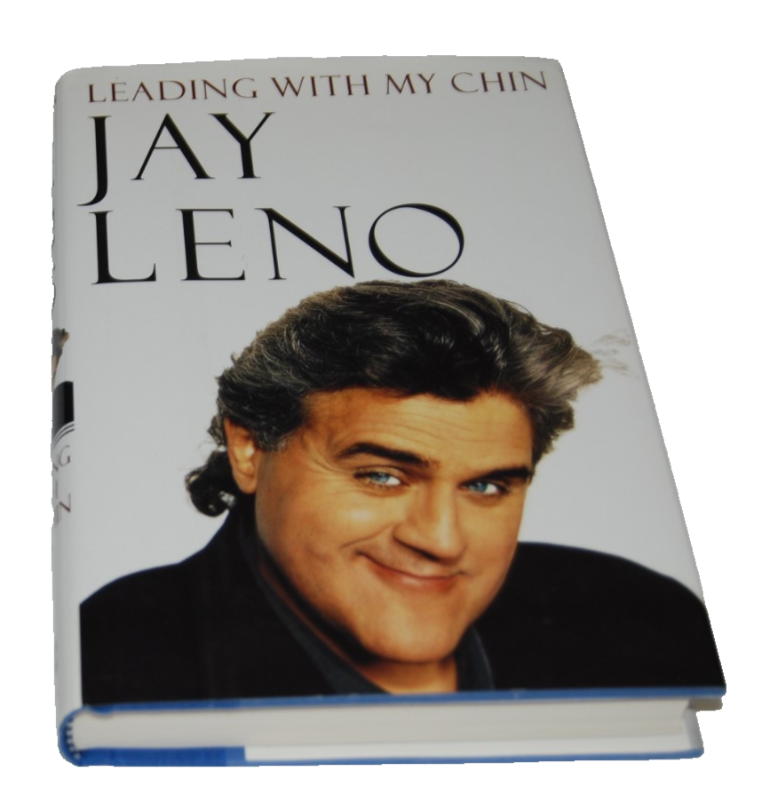 JAY LENO signed (LEADING WITH MY CHIN) 1996 hardcover book BECKETT BY085970