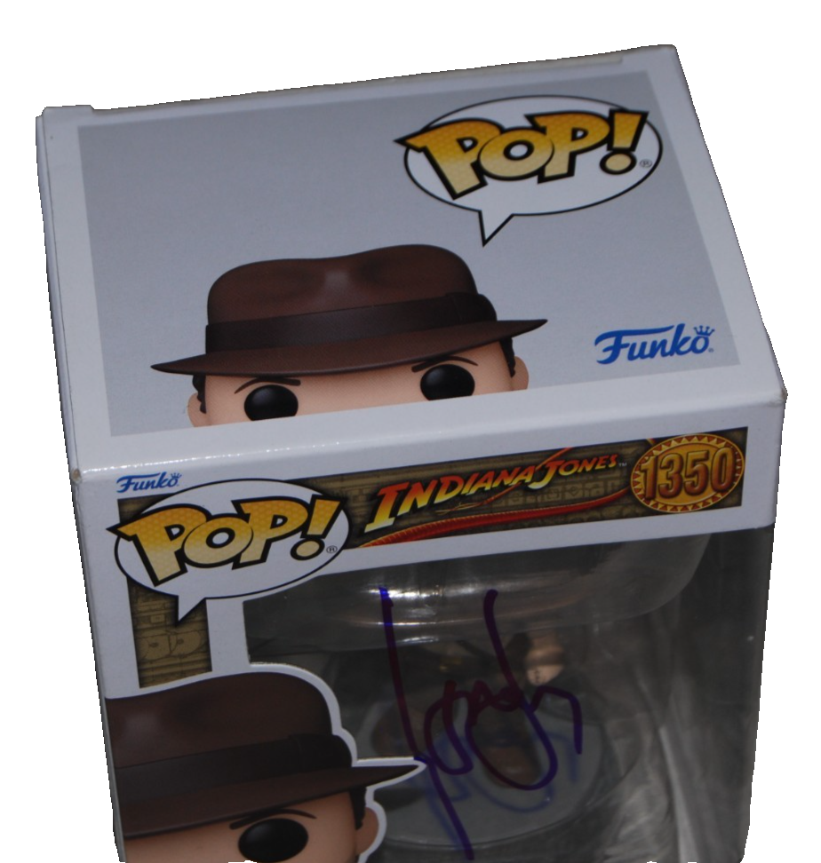 HARRISON FORD signed (INDIANA JONES) Funko pop #1350 BECKETT BAS AE38947