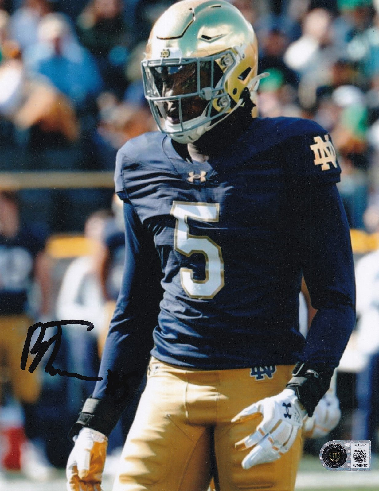BOUBACAR TRAORE signed (NOTRE DAME FIGHTING IRISH) 8X10 photo BECKETT BY085621