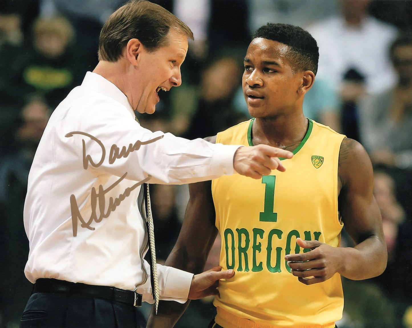 Dana Altman signed 8x10 Photo w/COA Oregon Ducks Basketball Head Coach #1