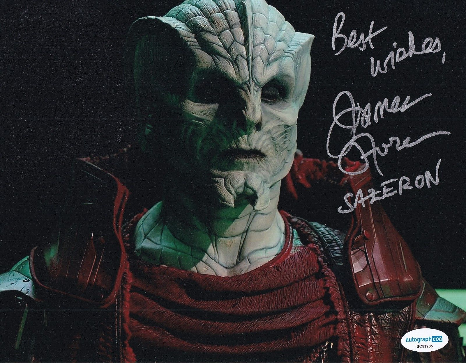 JAMES HORAN signed (THE ORVILLE) Saleron 8X10 photo ACOA SC51735