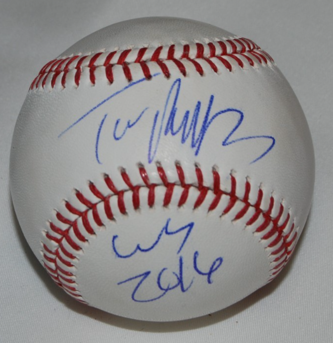 TOM RICKETTS signed (CHICAGO CUBS) OML Major League baseball BECKETT BW54296