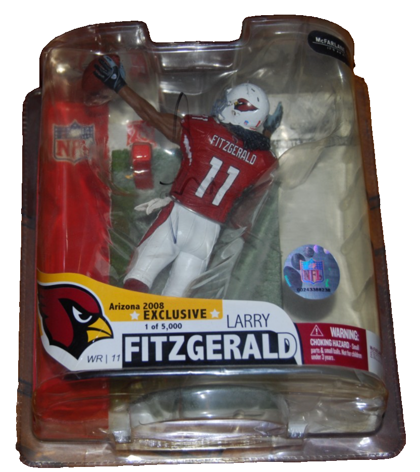 LARRY FITZGERALD signed (ARIZONA CARDINALS) 2008 McFarlane Figurine PSA/DNA