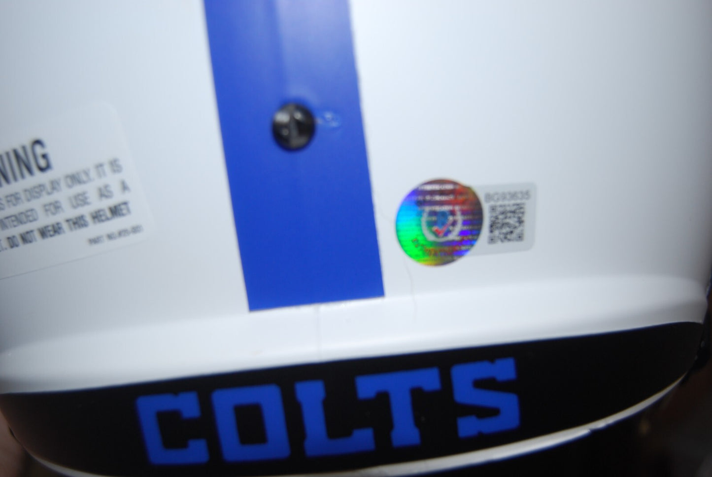 ERIC DICKERSON signed (INDIANAPOLIS COLTS) lunar F/S football helmet BECKETT BAS