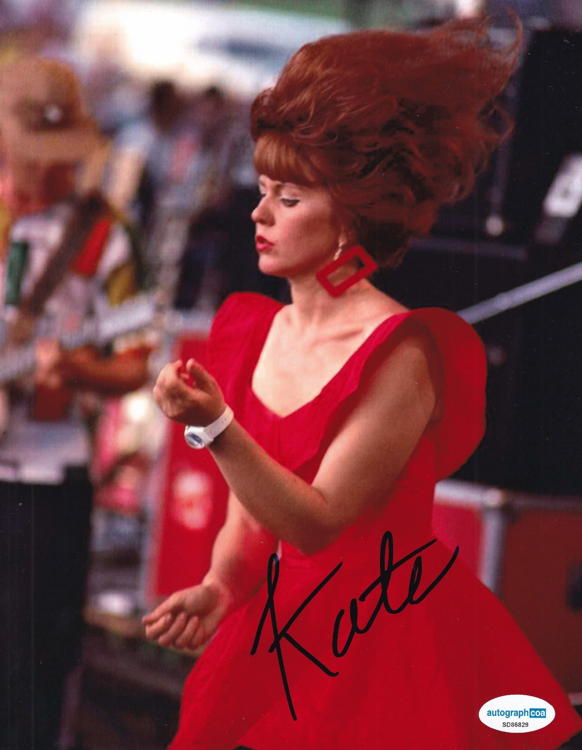 KATE PIERSON signed (THE B-52s) The Flinstones Music 8X10 photo ACOA SD86829