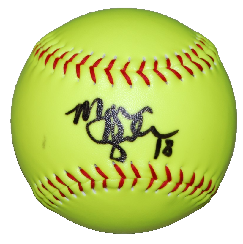 MORGAN ZERKLE signed (BANDITS) MARSHALL USA Softball 11" BECKETT BAS BU41298