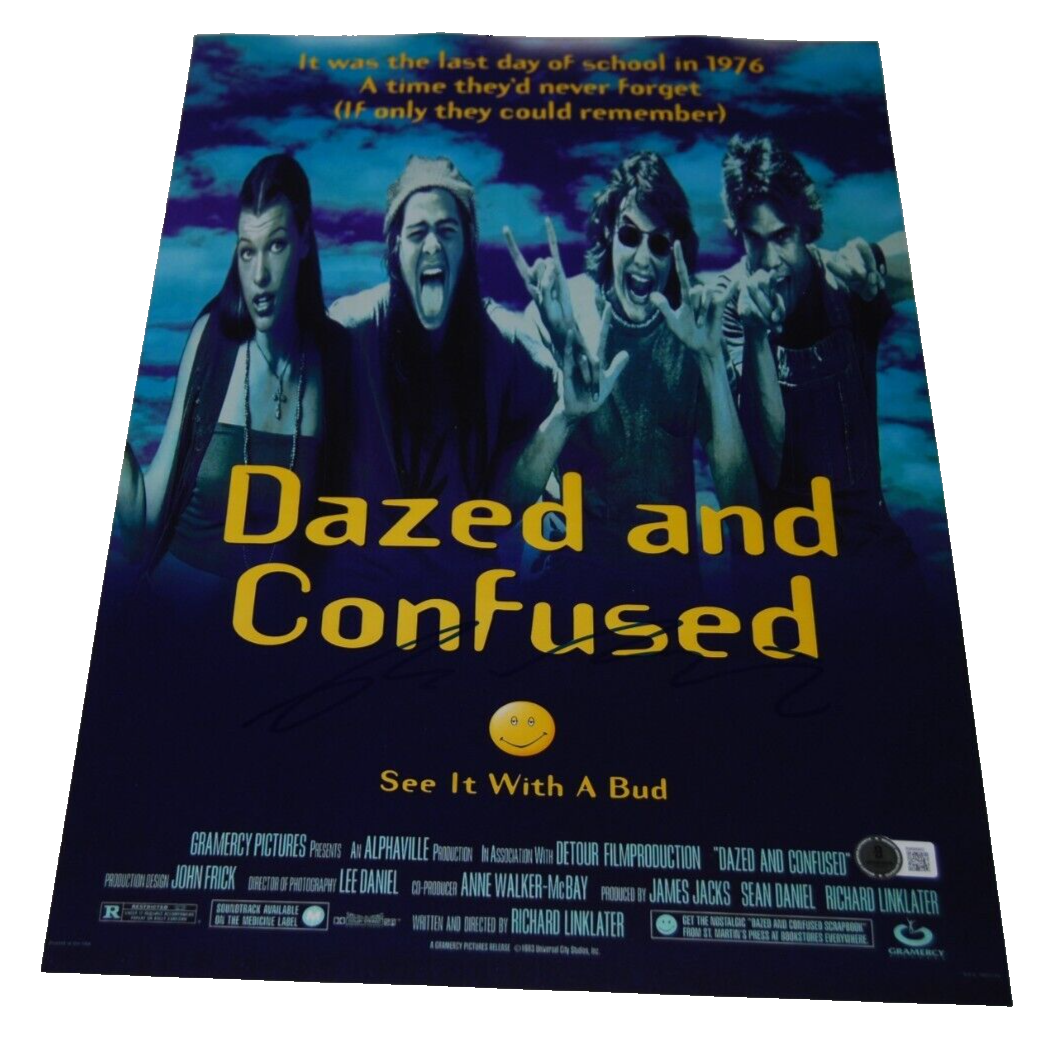 RICHARD LINKLATER signed (DAZED AND CONFUSED) Director 12x18 poster BECKETT BAS